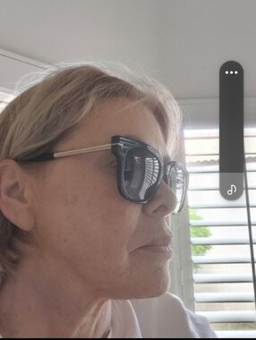 Tom Ford Black Square Sunglasses With Gold Arm Accent